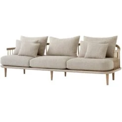 &Tradition Fly Sc12 Sofa, White Oiled Oak / Karakorum 003