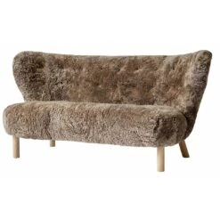&Tradition Little Petra Sofa Vb2, Weiß Geölte Eiche / Schafleder Sahara