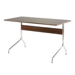 &Tradition Pavilion AV16 Schreibtisch, Iron / Walnut / Chrome Legs