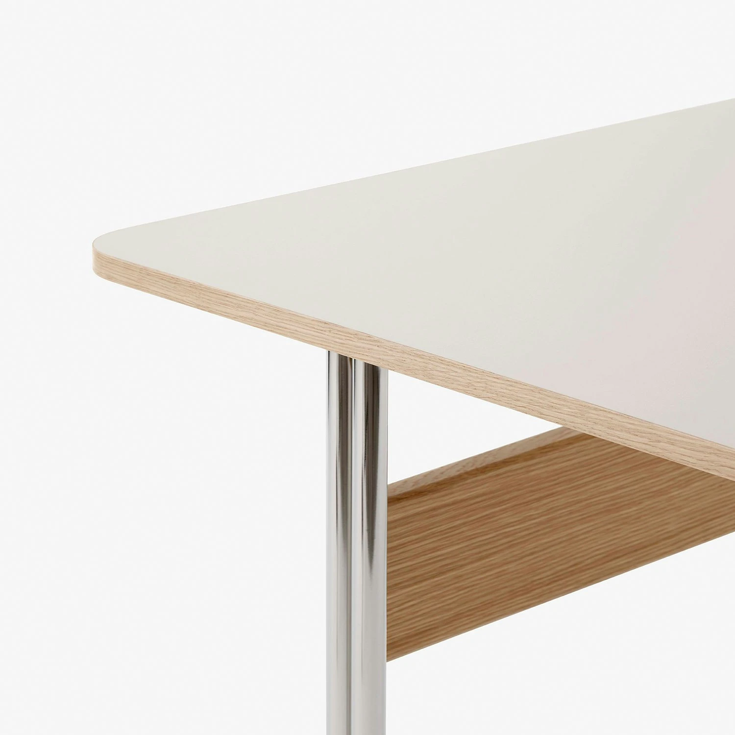 &Tradition Pavilion AV16 Schreibtisch, Mushroom / Oak / Chrome Legs 2 &Tradition Pavilion AV16 Schreibtisch, Mushroom / Oak / Chrome Legs – Bild 2