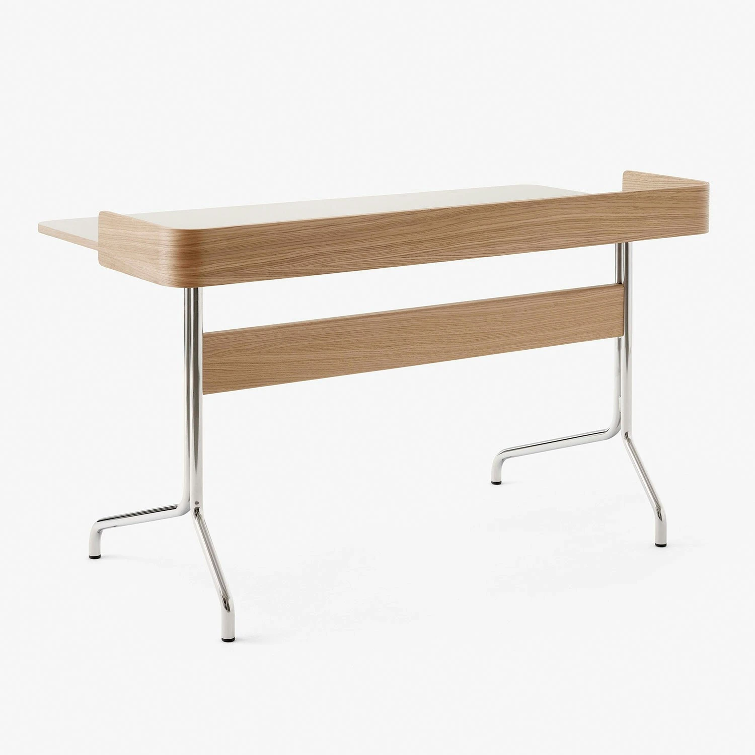 &Tradition Pavilion AV17 Schreibtisch, Mushroom / Oak / Chrome Leg 3 &Tradition Pavilion AV17 Schreibtisch, Mushroom / Oak / Chrome Leg – Bild 3