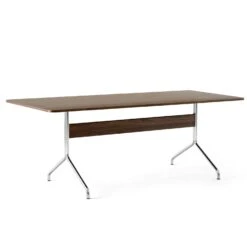 &Tradition Pavilion AV19 Esstisch 200x90 Cm, Walnussfarben/Chrom