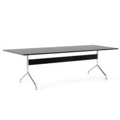 &Tradition Pavilion AV24 Esstisch 250x110 Cm, Schwarze Eiche/Chrom