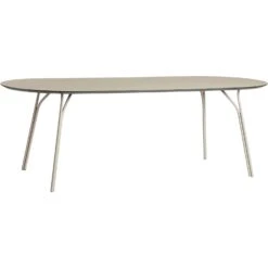 Woud Tree Esstisch L: 220cm, Beiges Oberteil / Beige Beine
