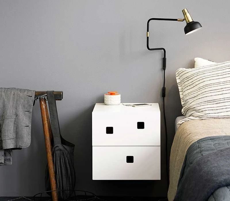 Peep S1 Nachttisch, Angel White/Schwarz 3 Peep S1 Nachttisch, Angel White/Schwarz – Bild 3